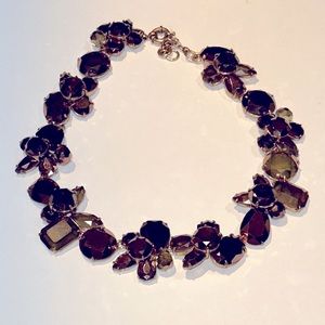 J.Crew Crystal Statement Necklace - Brown/ Cooper Semi-Translucent